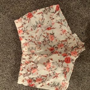 flowy flower shorts